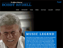 Tablet Screenshot of bobbyrydell.com